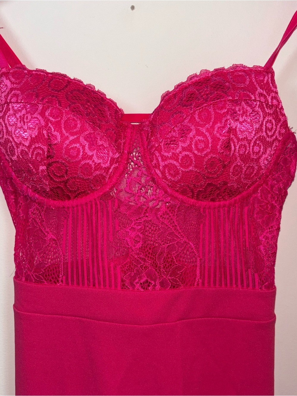 Barbie core Pink Bodycon Dress fits like S/M smaller cup size estimate B